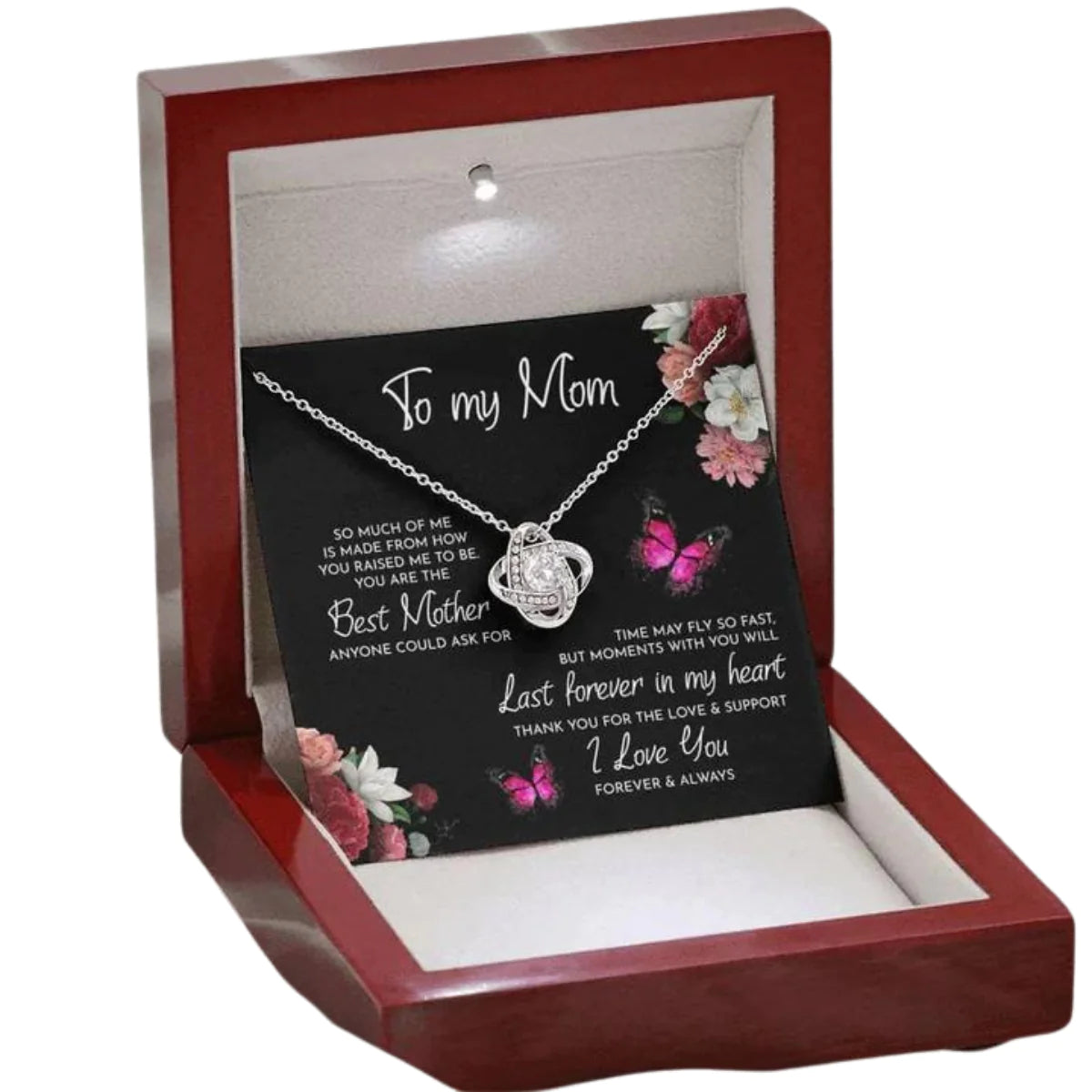 lovely you Mom Elegant Pendant Necklace Gift For Birthday - Mother's Day - Christmas Gift