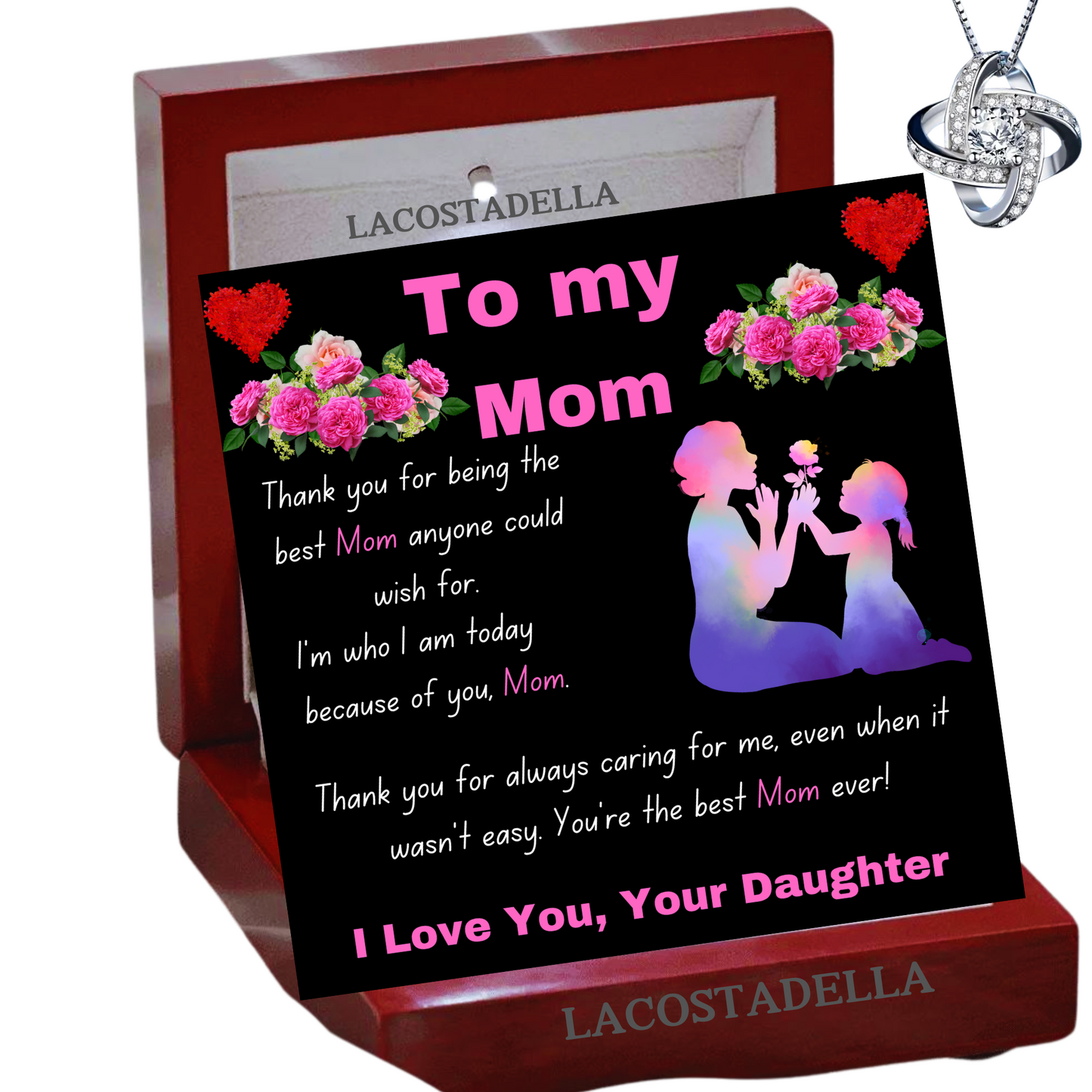 To My Mom Pendant Necklace Gift For Mother’s Day - Birthday - Christmas Gift