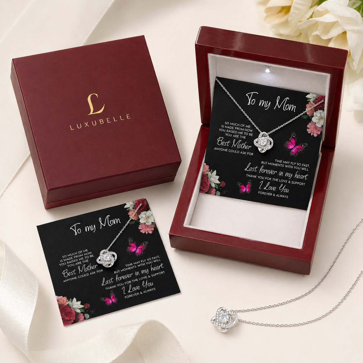 My Lovely Mom Elegant Pendant Necklace Gift For Birthday - Mother's Day Gift - Christmas Gift