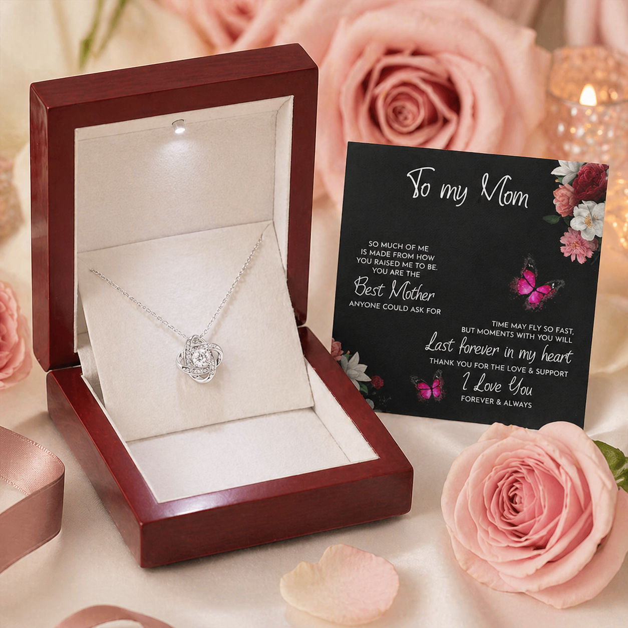 My Lovely Mom Elegant Pendant Necklace Gift For Birthday - Mother's Day Gift - Christmas Gift